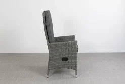 Timber wicker verstelbare tuinstoel - Organic grey