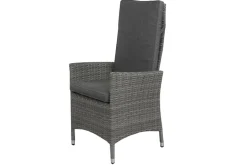 Timber wicker verstelbare tuinstoel - Organic grey