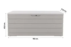 Toomax Dolomiti opbergbox tuinkussens - Warm Grey - 640L