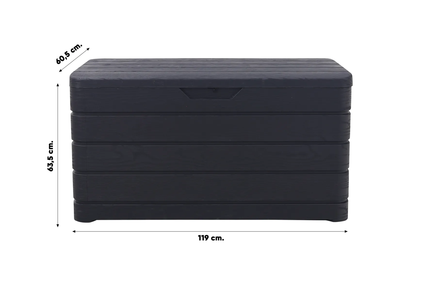 Toomax Dolomiti opbergbox tuinkussens - Antraciet - 410L