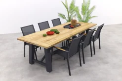 Utah/Keltex tuinset-teak/aluminium-antraciet-265x101 cm.