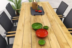Utah/Keltex tuinset-teak/aluminium-antraciet-265x101 cm.