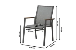 Utah/Keltex tuinset-teak/aluminium-antraciet-265x101 cm.