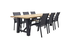 Utah/Keltex tuinset-teak/aluminium-antraciet-265x101 cm.