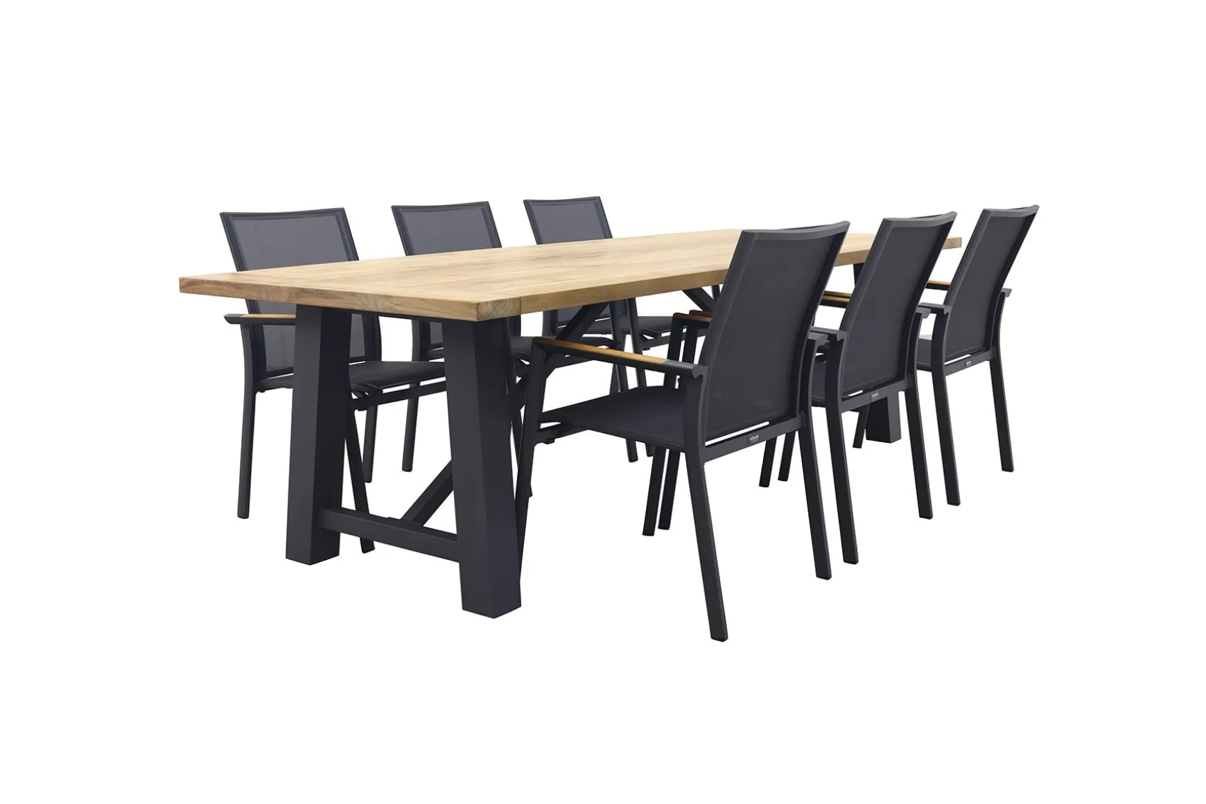 Utah/Keltex tuinset-teak/aluminium-antraciet-265x101 cm.