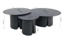 Velora koffietafels - Set van 3 - Royal grey