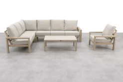 Verano/Atlanta loungeset + loungestoel (6-delig) - Latte