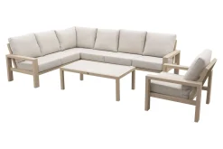 Verano/Atlanta loungeset + loungestoel (6-delig) - Latte