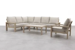 Verano/Atlanta loungeset + loungestoel (6-delig) - Latte