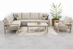 Verano/Atlanta loungeset + loungestoel (6-delig) - Latte