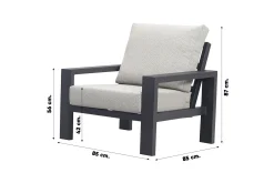 Verano/Atlanta loungeset + loungestoel (6-delig) - Royal Grey
