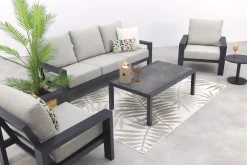Verano/Atlanta stoel-bank loungeset (4-delig) - Royal Grey/Antraciet