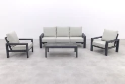 Verano/Atlanta stoel-bank loungeset (4-delig) - Royal Grey/Antraciet