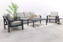Verano/Atlanta stoel-bank loungeset (4-delig) - Royal Grey/Antraciet