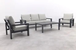 Verano/Atlanta stoel-bank loungeset (4-delig) - Royal Grey/Antraciet