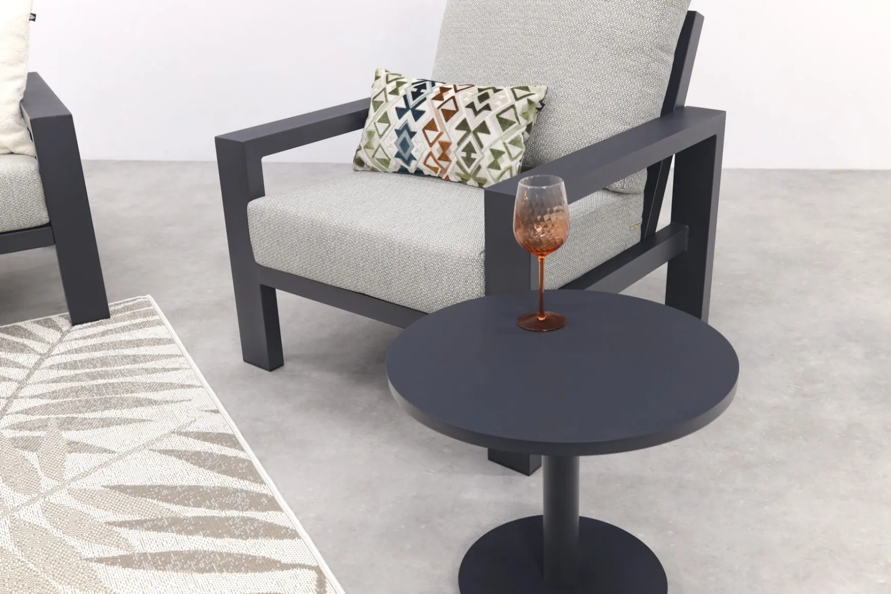 Verano/Atlanta stoel-bank loungeset (4-delig) - Royal Grey/Antraciet