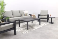 Verano/Atlanta stoel-bank loungeset (4-delig) - Royal Grey/Antraciet