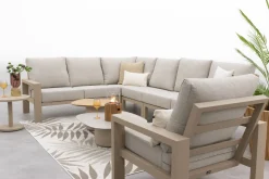 Verano/Demi loungeset + loungestoel (7-delig) - Latte