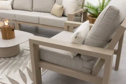 Verano/Demi loungeset + loungestoel (7-delig) - Latte