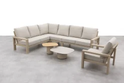 Verano/Demi loungeset + loungestoel (7-delig) - Latte