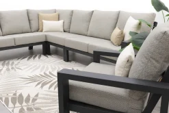 Verano/Jersey lounge- diningset + loungestoel - Antraciet