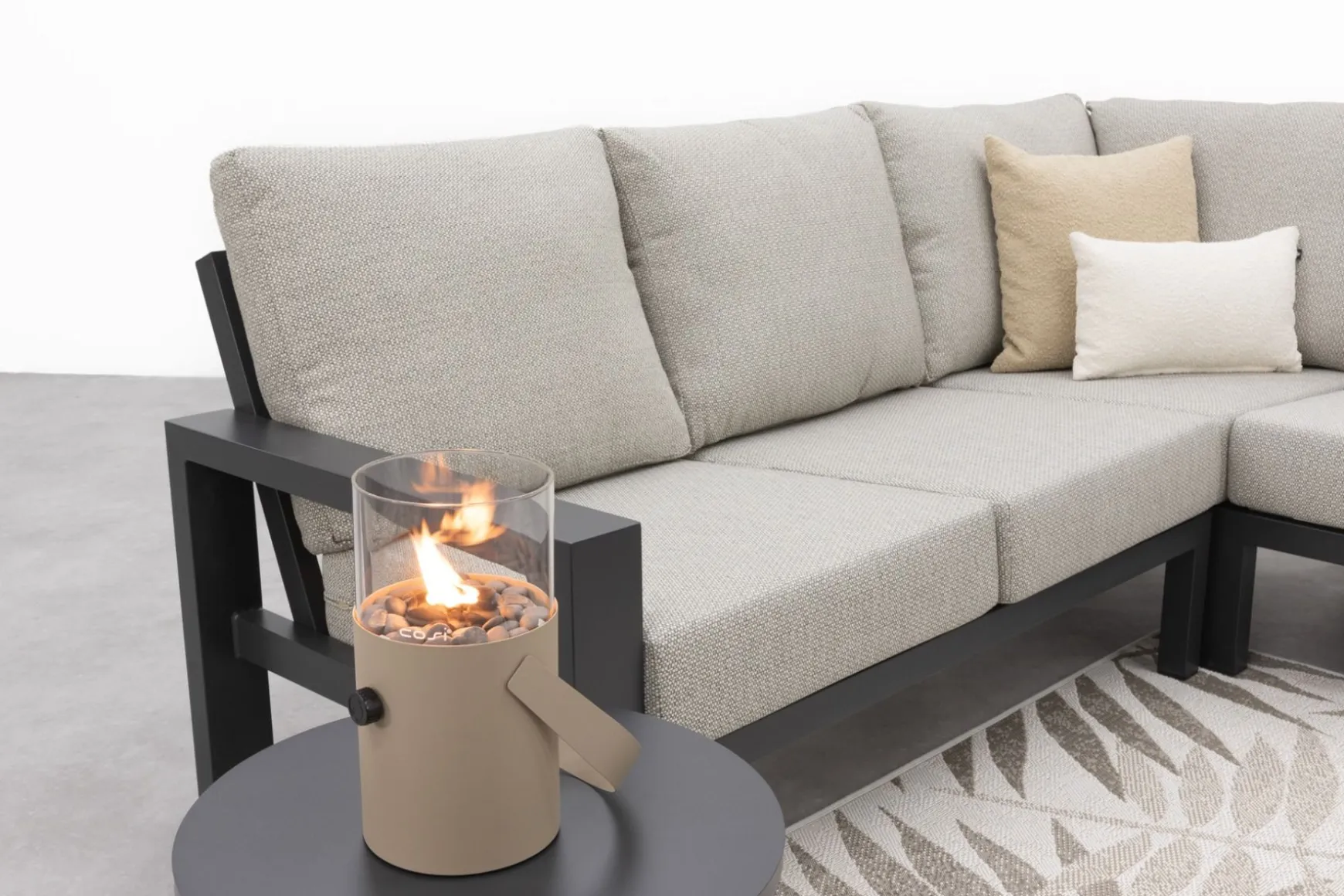 Verano/Jersey lounge- diningset + loungestoel - Antraciet
