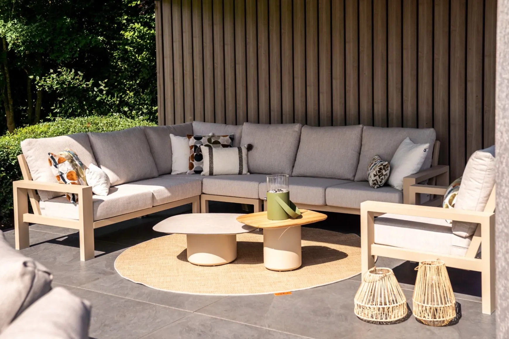 Verano lounge hoekbank (4-delig) - Latte