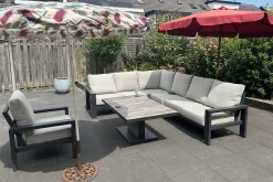Verano lounge hoekbank (4-delig) - Royal Grey