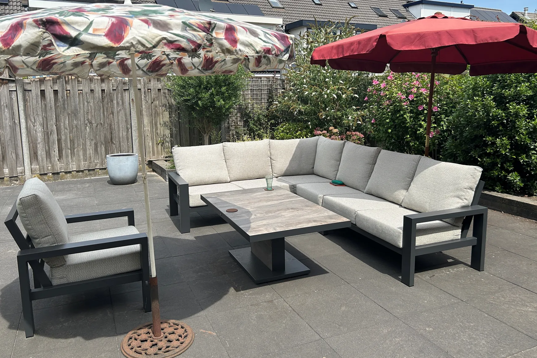 Verano lounge hoekbank (4-delig) - Royal Grey