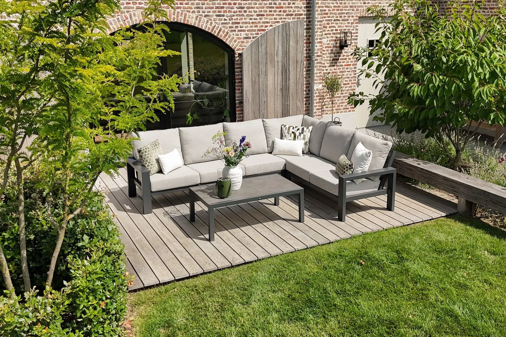 Verano lounge hoekbank (4-delig) - Royal Grey