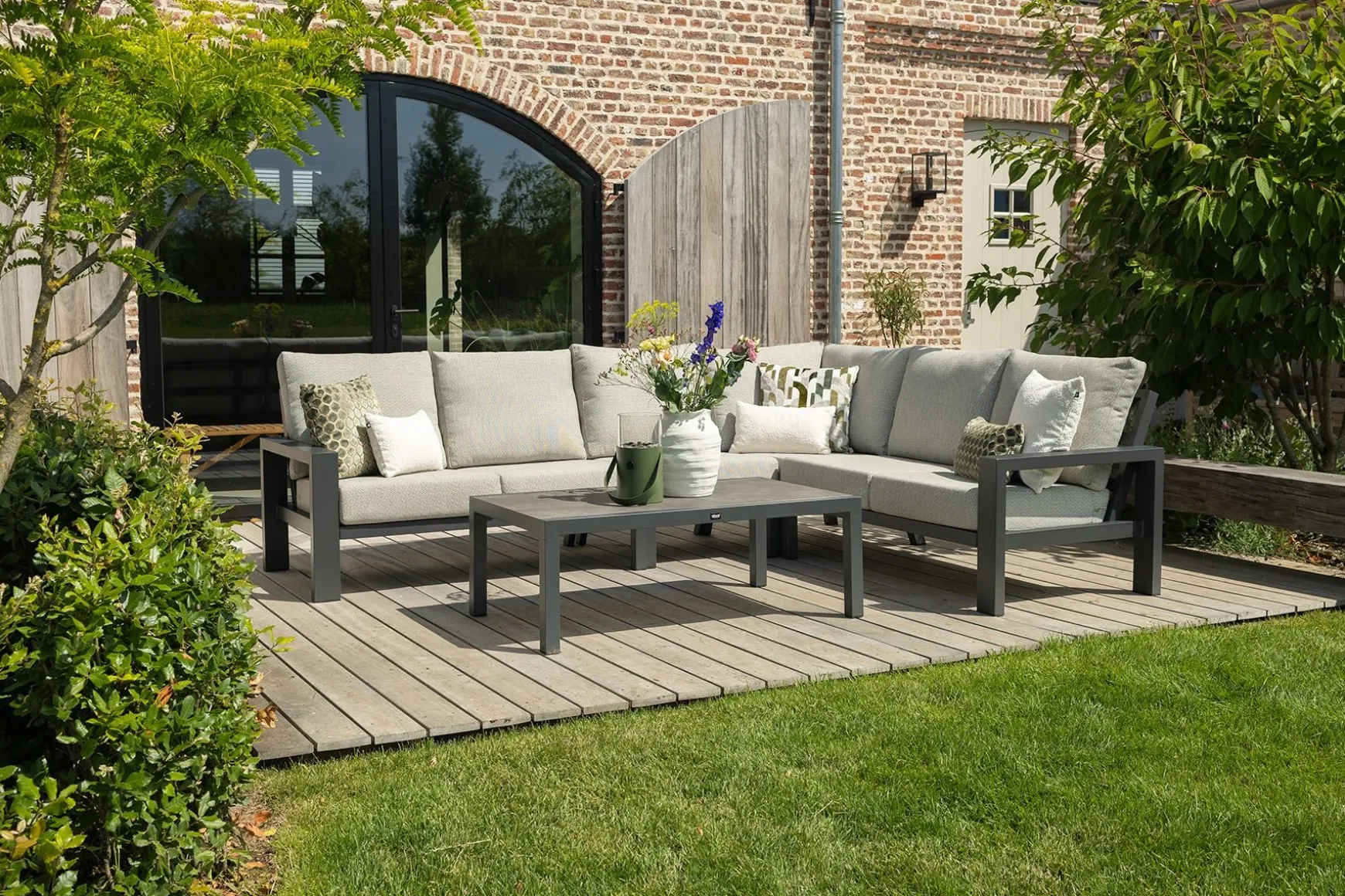 Verano lounge hoekbank + loungestoel (5-delig) - Royal Grey