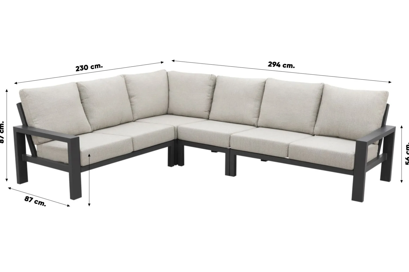 Verano/Mindo loungeset (6-delig) - Royal Grey