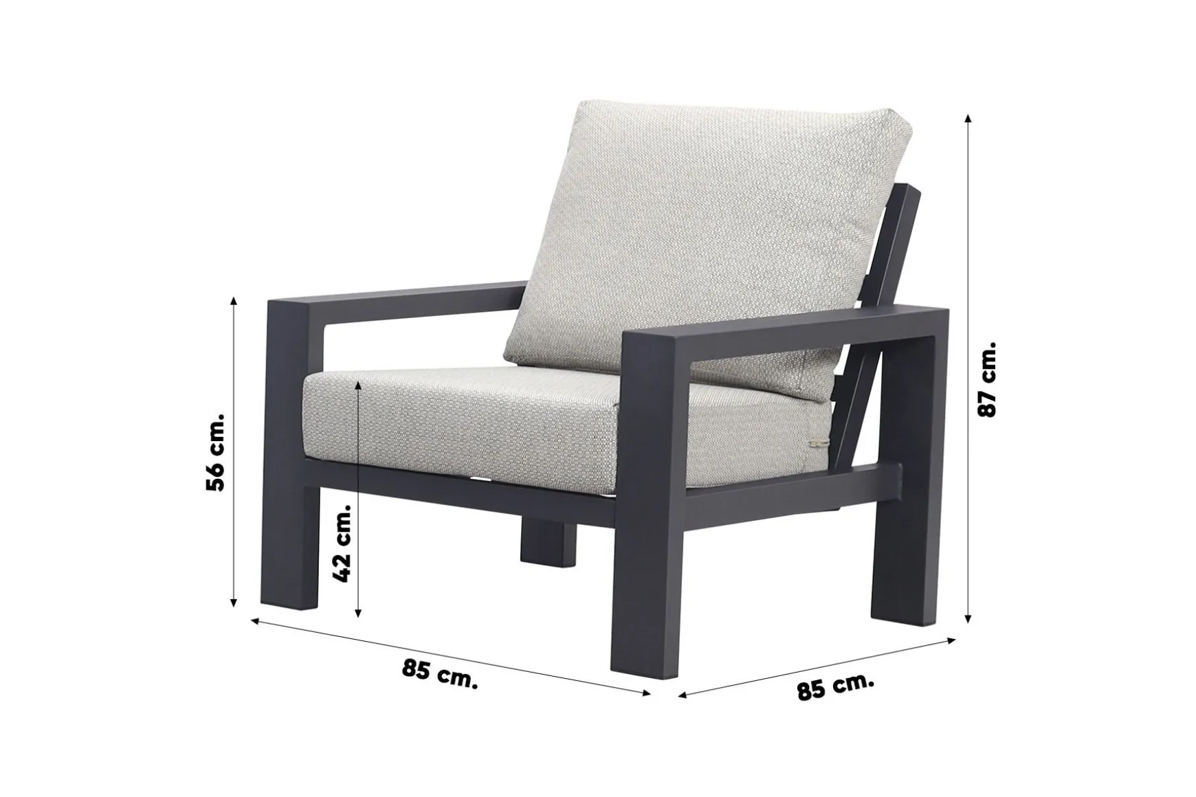 Verano/Mindo loungeset + loungestoel (7-delig) - Royal Grey