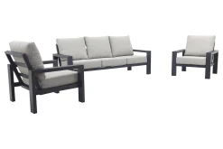 Verano stoel-bank loungeset (3-delig) - Royal Grey