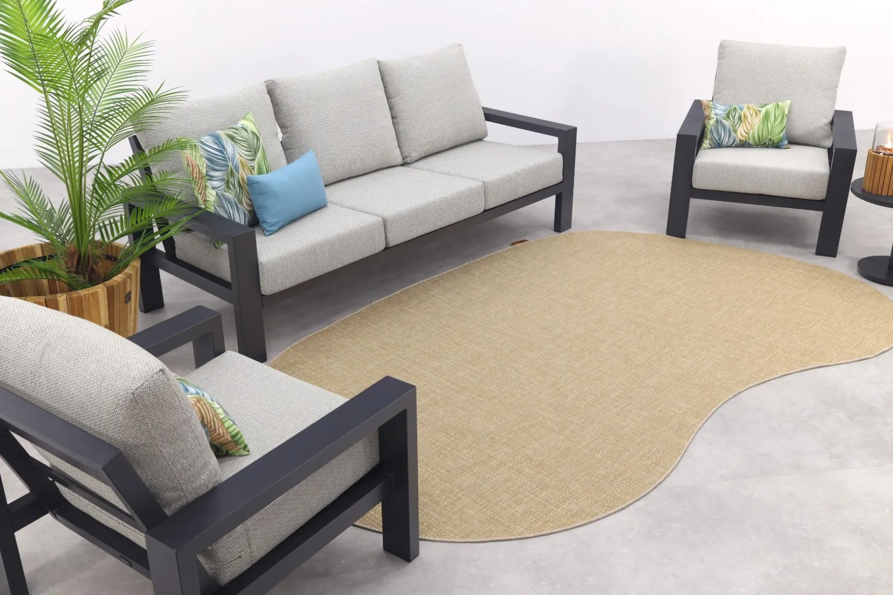 Verano stoel-bank loungeset (3-delig) - Royal Grey