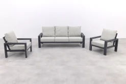 Verano stoel-bank loungeset (3-delig) - Royal Grey