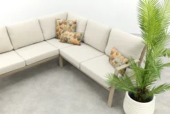 Viento aluminium hoekbank - Latte