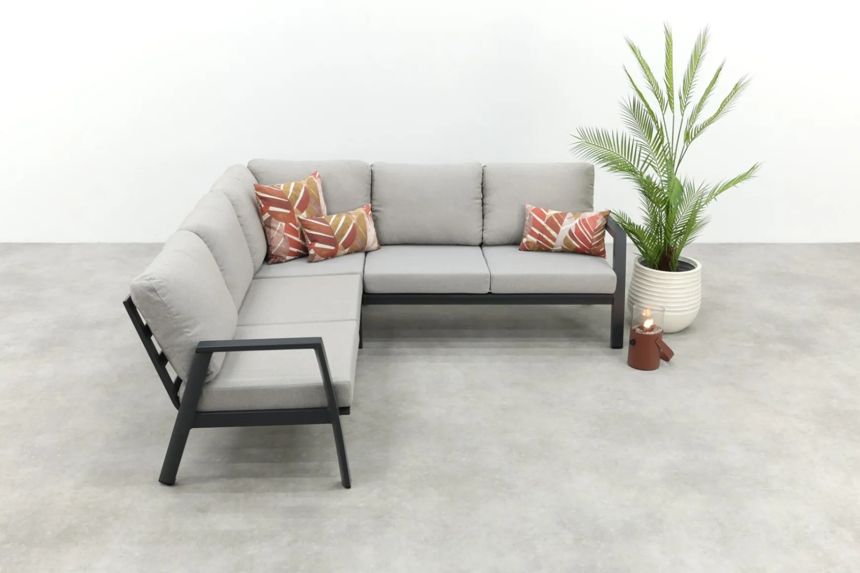 Viento aluminium hoekbank - Royal grey