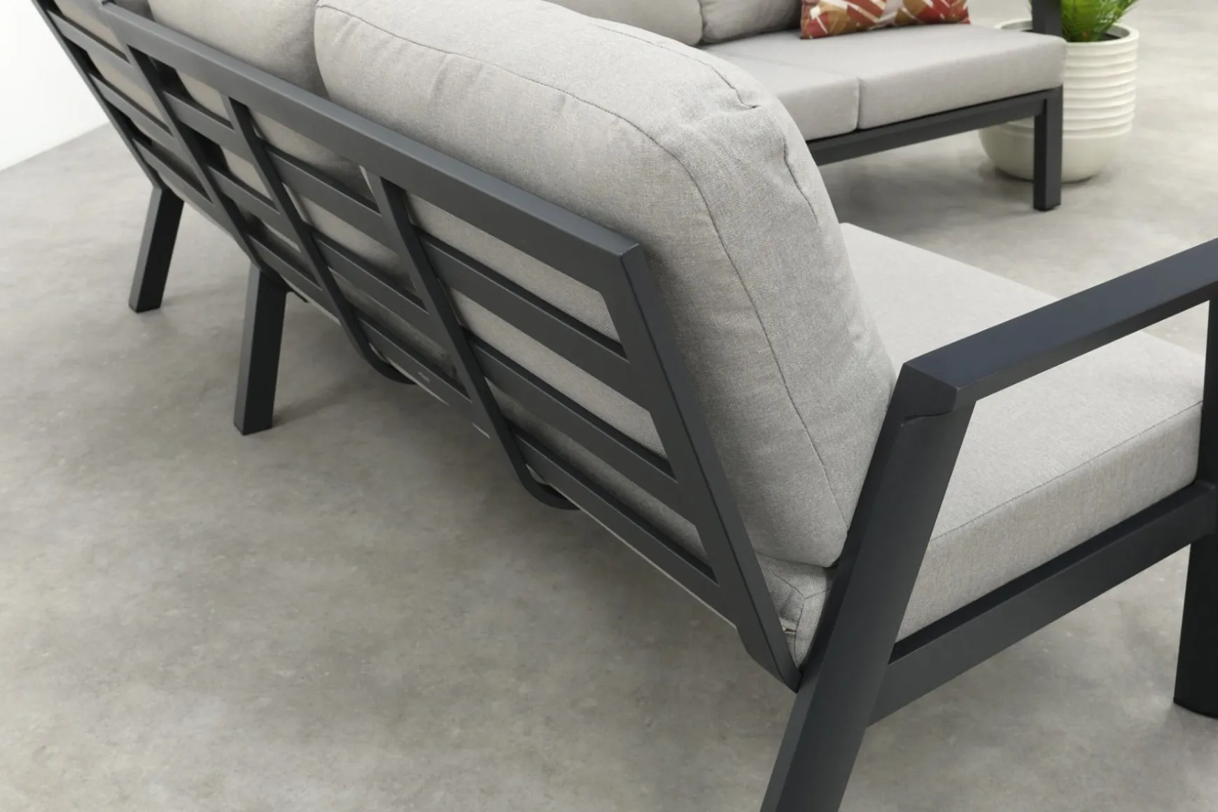 Viento aluminium hoekbank - Royal grey