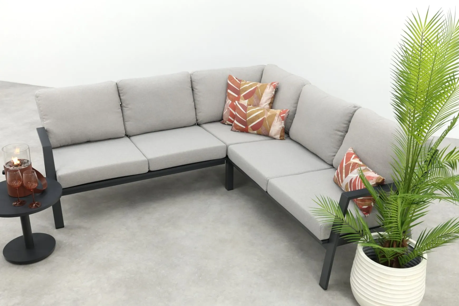 Viento aluminium hoekbank - Royal grey