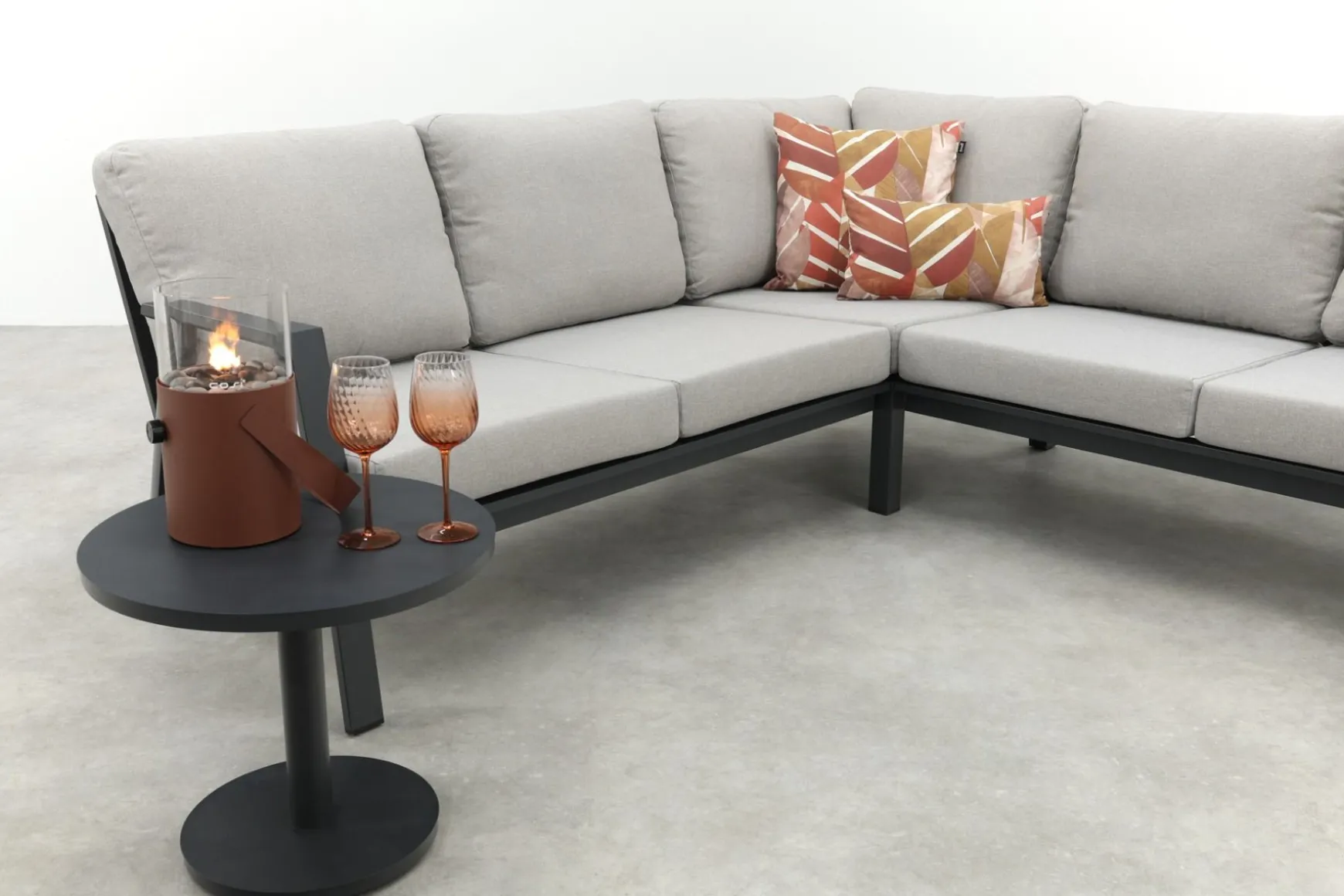 Viento aluminium hoekbank - Royal grey
