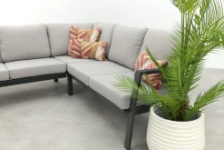 Viento aluminium hoekbank - Royal grey