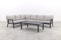 Viento/Atlanta L-vorm loungeset links/rechts opstelbaar- Royal Grey/Antraciet