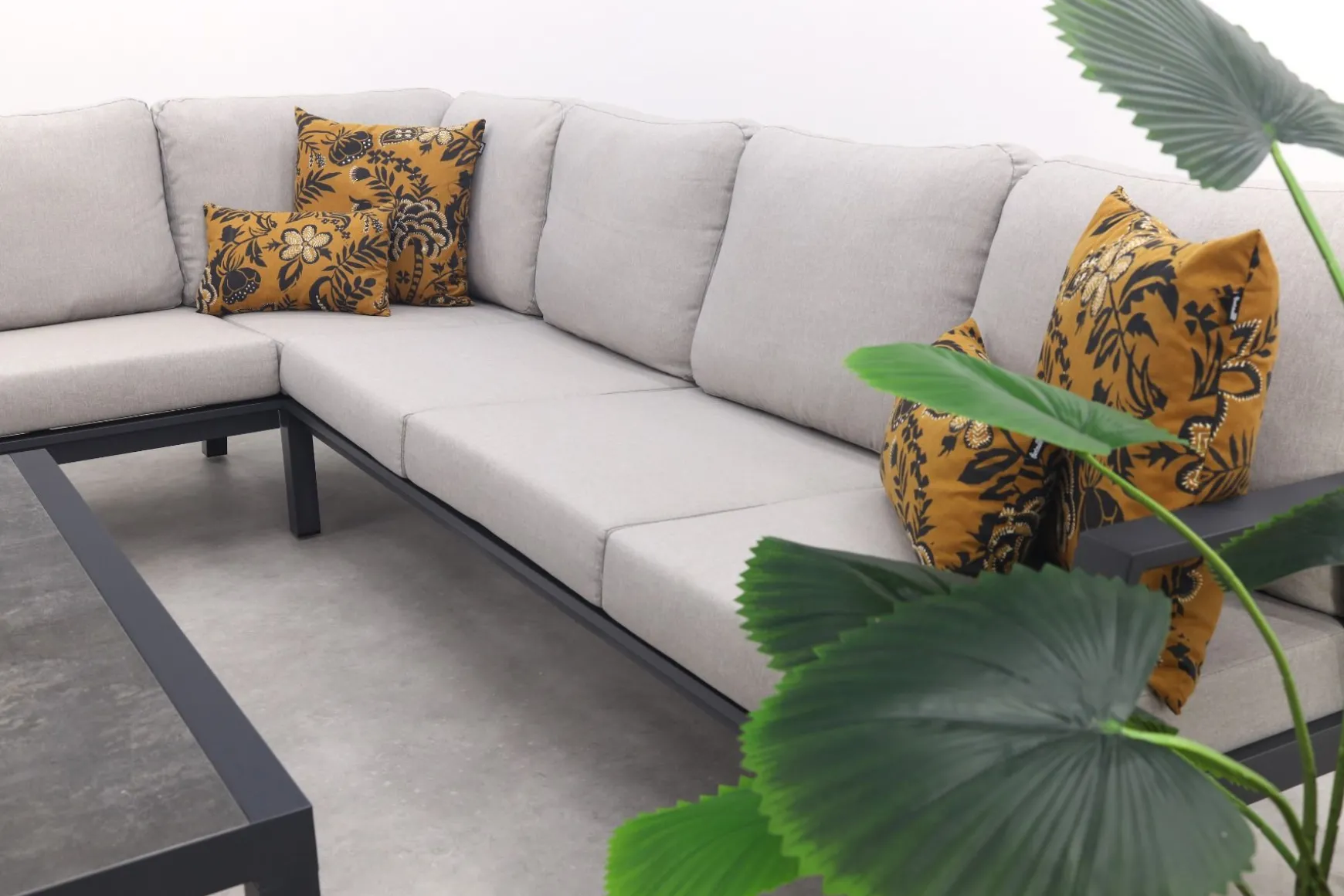 Viento/Atlanta L-vorm loungeset links/rechts opstelbaar- Royal Grey/Antraciet