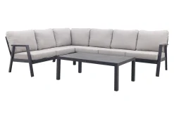 Viento/Atlanta L-vorm loungeset links/rechts opstelbaar- Royal Grey/Antraciet