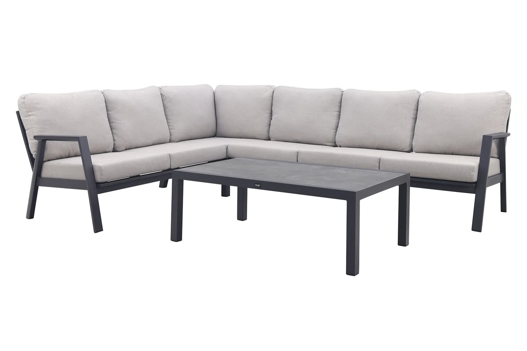 Viento/Atlanta L-vorm loungeset links/rechts opstelbaar- Royal Grey/Antraciet
