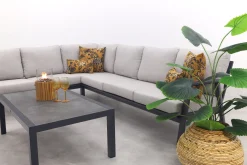 Viento/Atlanta L-vorm loungeset links/rechts opstelbaar- Royal Grey/Antraciet