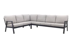Viento/Atlanta L-vorm loungeset links/rechts opstelbaar- Royal Grey/Antraciet