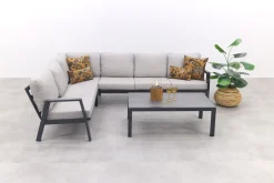 Viento/Atlanta L-vorm loungeset links/rechts opstelbaar- Royal Grey/Antraciet