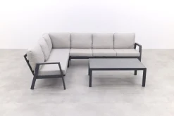 Viento/Atlanta L-vorm loungeset links/rechts opstelbaar- Royal Grey/Antraciet